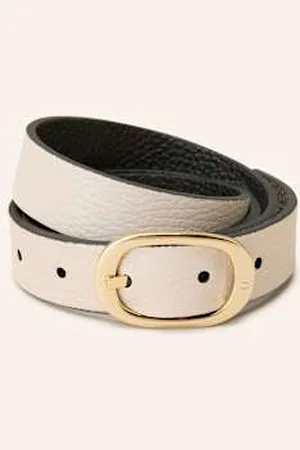 Aigner Pasek Skórzany Casual Dwustronny weiss