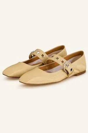 Aeyde Baleriny Mary Jane Uma Eyelet beige