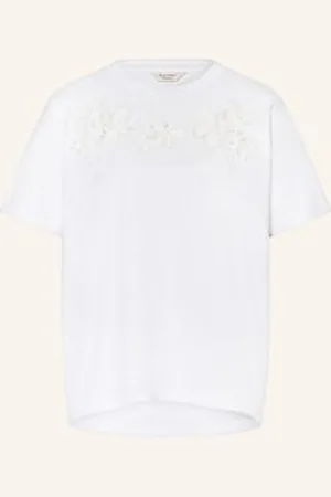 Part Two T-Shirt Nahidpw Z Cekinami I Ozdobnymi Perełkami weiss