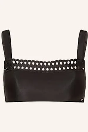 HUGO BOSS Góra Od Bikini Bustier Eyelet schwarz