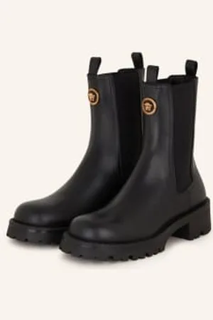 VERSACE Botki Chelsea schwarz