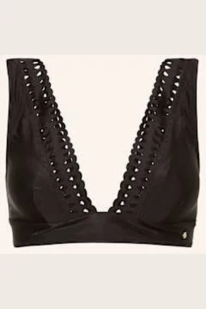 HUGO BOSS Góra Od Bikini Bralette Eyelet Z Ochroną Uv 50+ schwarz
