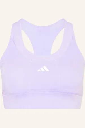 adidas Biustonosz Sportowy Run Pocket Medium Support lila