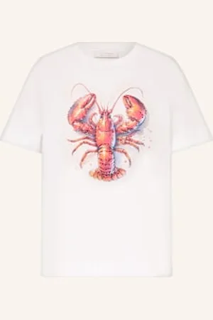 Rich & Royal T-Shirt Z Obszyciem Ozdobnymi Kamykami weiss