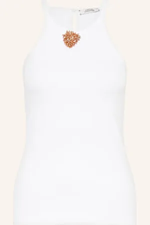 Dorothee Schumacher Top Rib Romance Z Ozdobnymi Koralikami weiss