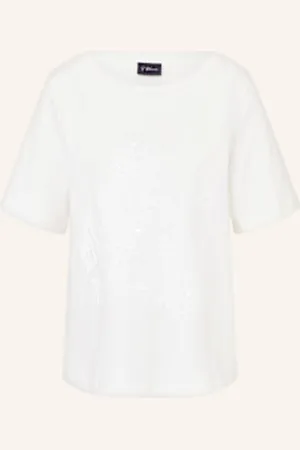 QS by s.Oliver T-Shirt Z Cekinami weiss