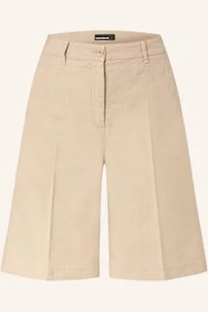 Cambio Bermudy Adrienne Z Lnem beige
