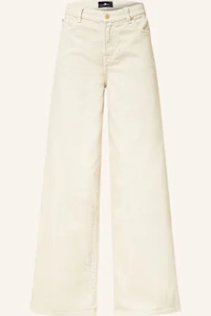 7 for all Mankind Jeansy Wide Leg Marie weiss