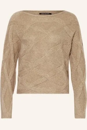 Luisa Cerano Sweter Z Błyszczącą Przędzą beige