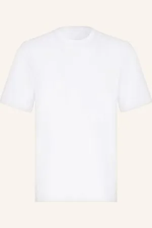 Lululemon T-Shirt Striped Mesh weiss