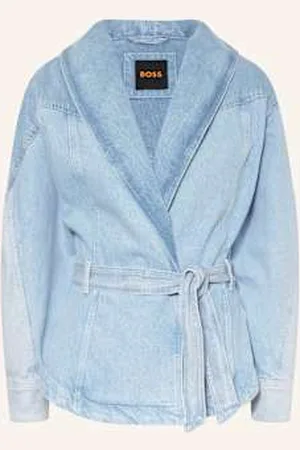 HUGO BOSS Kurtka Jeansowa Paneled blau