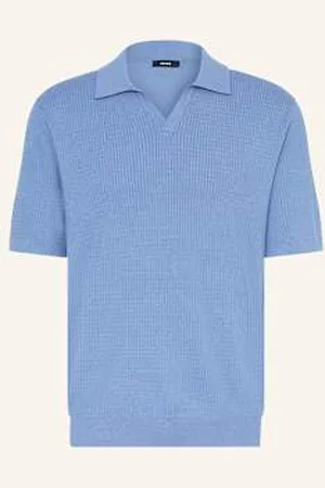 Reiss Koszulka Polo Z Dzianiny Tyne Relaxed Fit blau