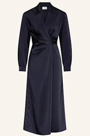 Claudie Pierlot Sukienka Satynowa W Stylu Kopertowym blau