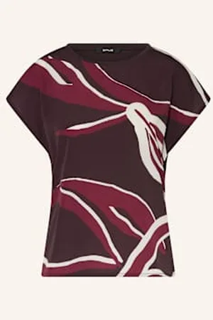 Opus T-Shirt Sopika Z Mieszanki Materiałów braun