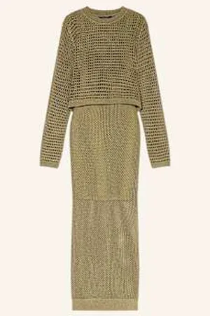 AllSaints Zestaw Miro: Sukienka Z Dzianiny I Sweter gruen