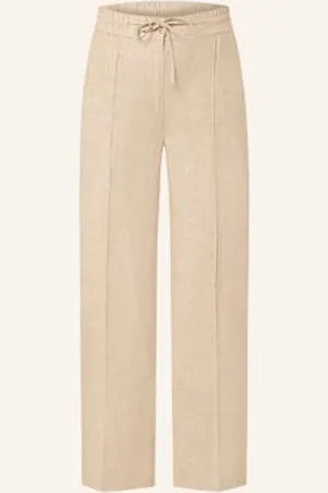 Opus Spodnie Z Lnu 7/8 Maikito beige