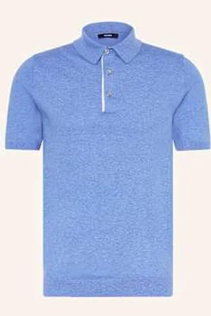 Reiss Koszulka Polo Z Dzianiny Finch Regular Fit blau