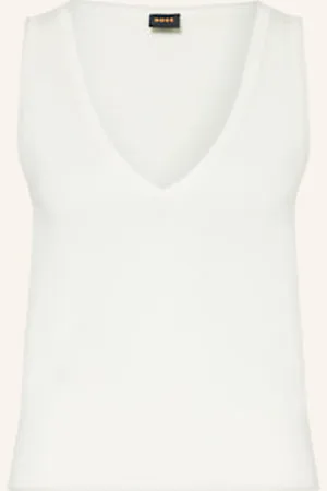 HUGO BOSS Top Z Dzianiny Fomoa weiss