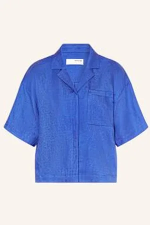 SELECTED Sweter Z Lnem blau