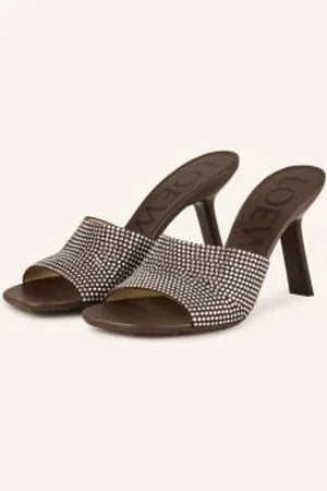 Loewe Mules Z Ozdobnymi Kamykami grau