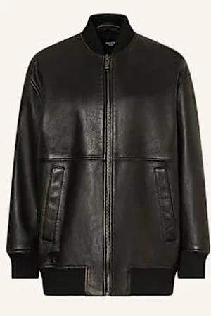 Max Mara Kurtka Skórzana Tattico schwarz