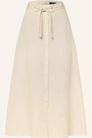 QS by s.Oliver Spódnica Z Dodatkiem Lnu beige