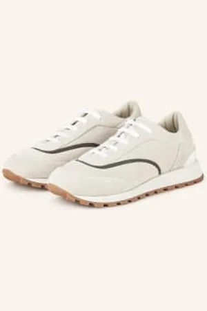 Brunello Cucinelli Sneakersy Z Ozdobnymi Perełkami grau