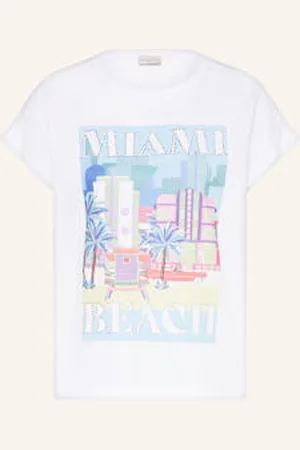 Milano T-Shirt Z Obszyciem Ozdobnymi Kamykami weiss