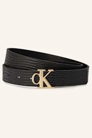 Calvin Klein Pasek Skórzany Dwustronny schwarz