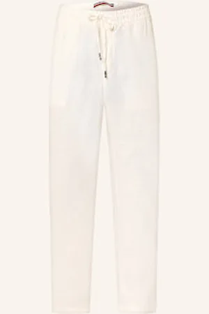 Tommy Hilfiger Spodnie Lniane W Stylu Dresowym Extra Slim Fit weiss