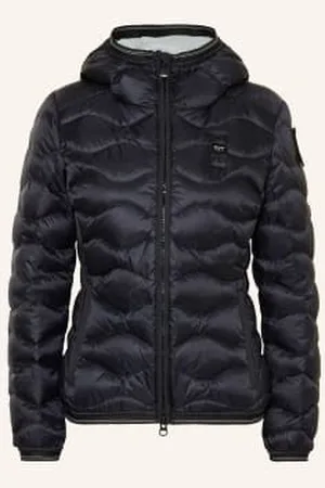 Blauer Kurtka Puchowa Camelia Z Ozdobnymi Kamykami blau