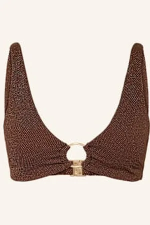 Jets Australia Góra Od Bikini Bralette Tirari Z Błyszczącą Przędzą braun