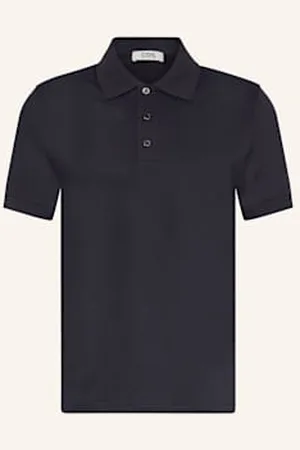 COS Koszulka Polo Z Dżerseju Regular Fit blau