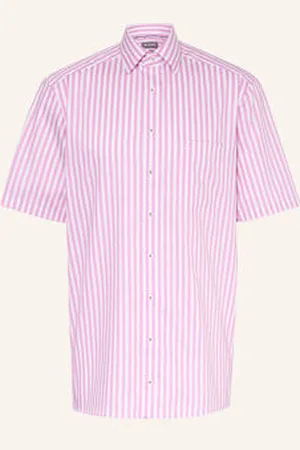 Olymp Koszula Z Krótkim Rękawem Luxor Comfort Fit pink