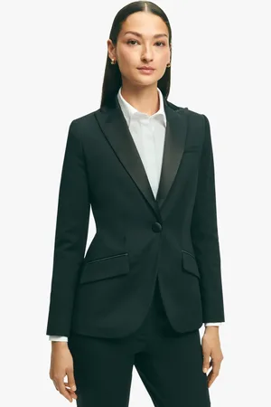 Brooks Brothers Stretch Wool Blend Tuxedo Jacket