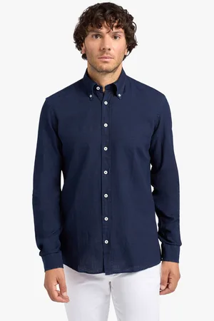 Brooks Brothers Slim Fit Cotton-Linen Chambray Button Down Shirt