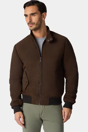Brooks Brothers Suede Leather Bomber Jacket