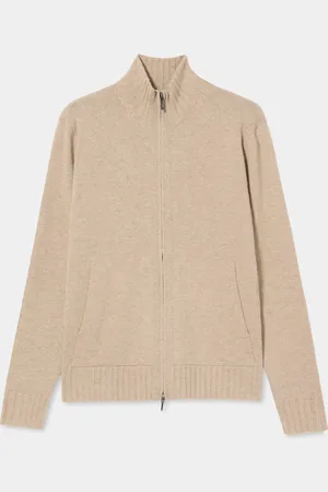 Brooks Brothers Wool-Cashmere Zip Sweater