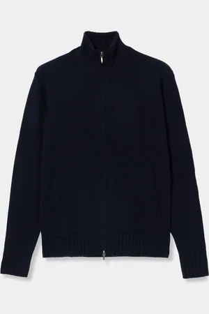 Brooks Brothers Wool-Cashmere Zip Sweater