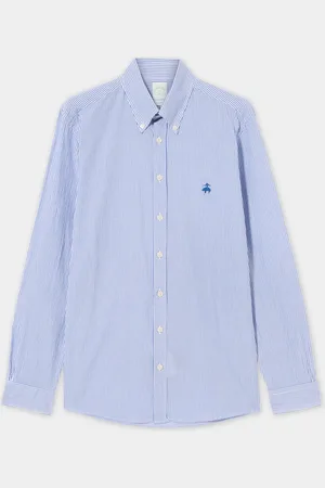 Brooks Brothers Slim Fit Striped Seersucker Button Down Shirt