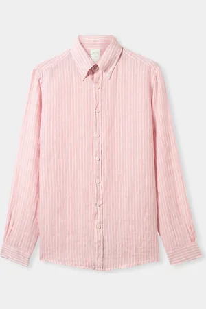 Brooks Brothers Slim Fit Striped Linen Button Down Shirt