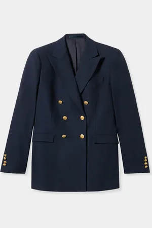 Brooks Brothers Hopsack Wool Double-Breasted Blazer