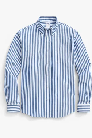 Brooks Brothers Regular Fit Striped Poplin Button Down Shirt