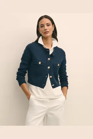 Brooks Brothers Cotton Sweater Jacket with Gold Buttons