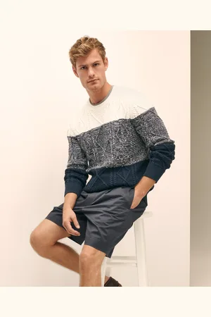 Brooks Brothers Cable Stitch Crewneck
