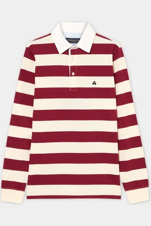 Brooks Brothers Striped Jersey Rugby Polo