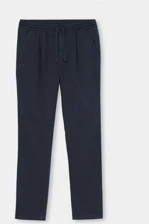 Brooks Brothers Slub Cotton Straight-Leg Pleated Pant