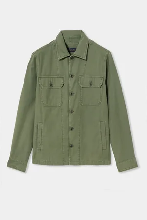 Brooks Brothers Slub Cotton Utility Shirt Jacket