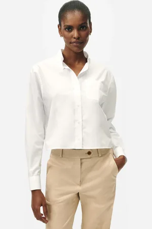 Brooks Brothers Cropped Cotton Poplin Shirt