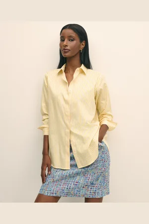 Brooks Brothers Relaxed Fit Cotton Satin Striped Shirt